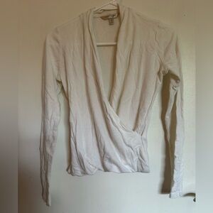 Banana Republic white wrap style shirt XSP